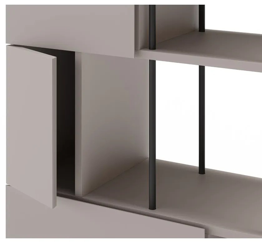 Krémszínű könyvespolc 84x175 cm Perla – Marckeric