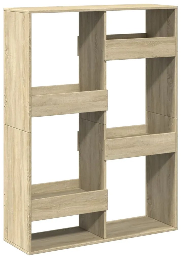 sonoma tölgy színű szerelt fa könyvespolc 100 x 33 x 135 cm