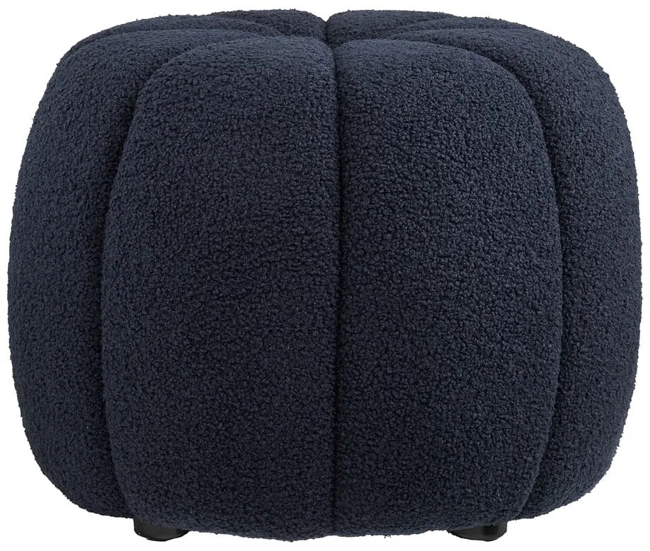 Sötétkék buklé puff Paisley – House Nordic