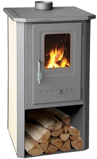 Kandalló kályha Thalia Pella, 5,4 kW, 120 mm, bézs (85 x 45 x 50 cm)