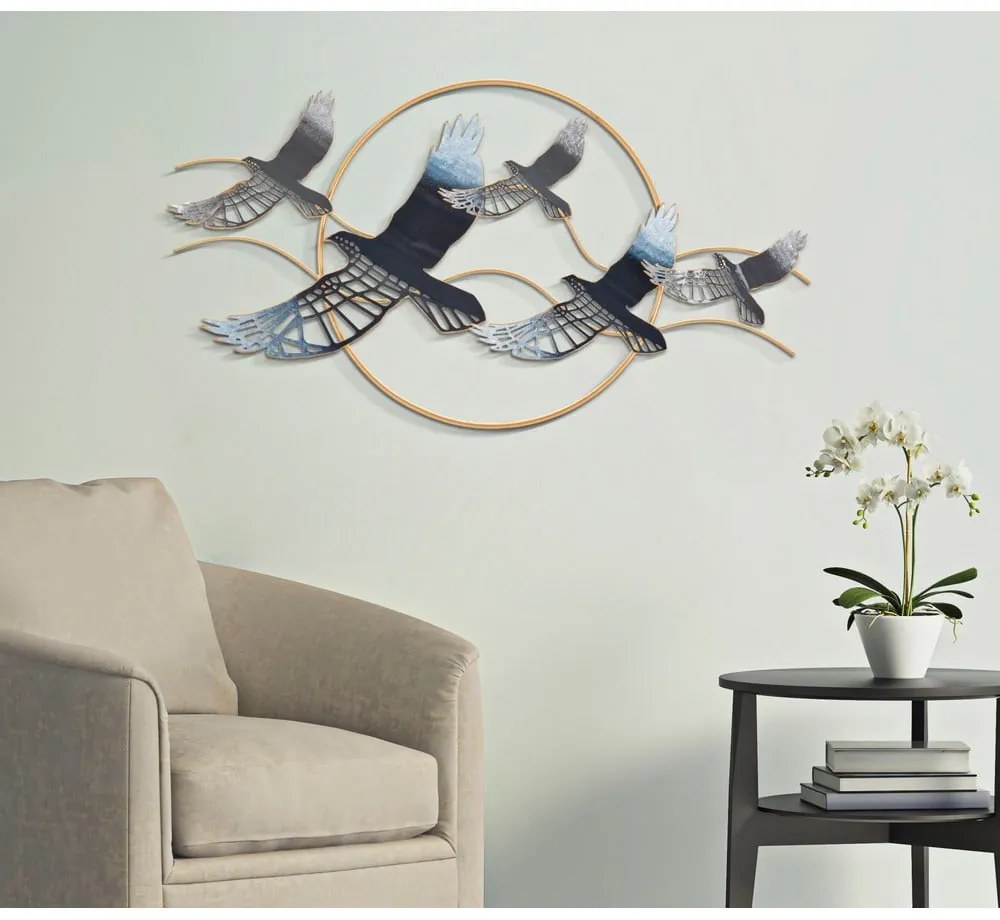 Fém fali dekoráció 91x50 cm Birds – Mauro Ferretti