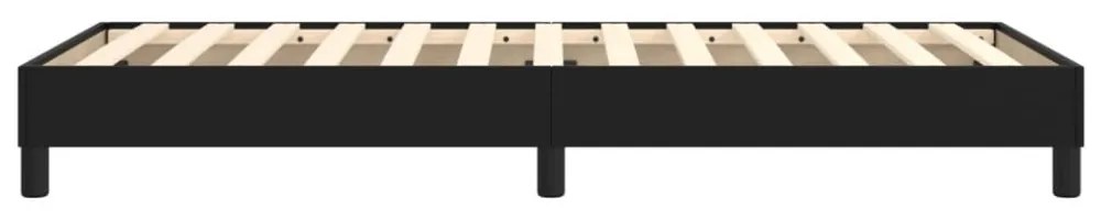 fekete műbőr rugós ágykeret 90x190 cm