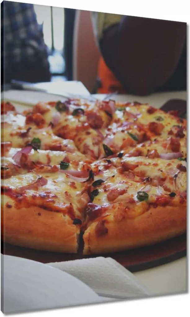 Vászonkép 70x100 Pizza darabokban