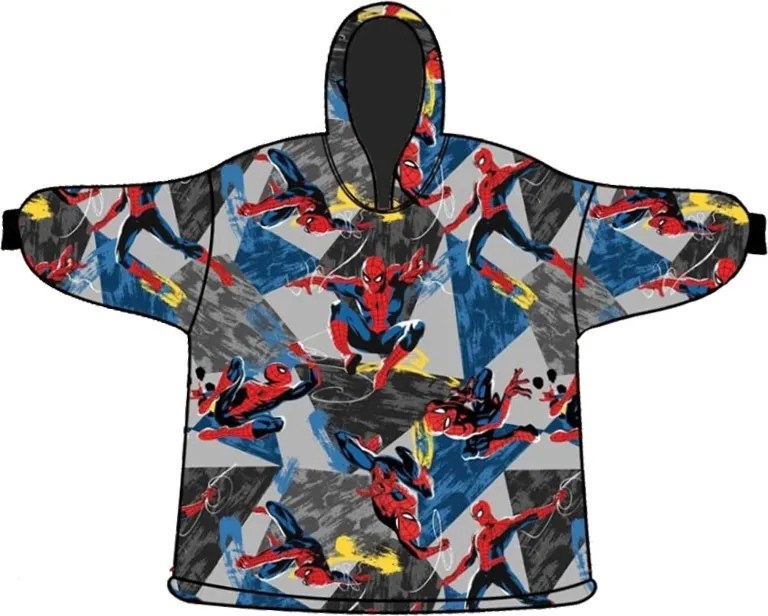 Pókember Spider-Verse felnőtt belebújós plüss polár takaró, poncsó