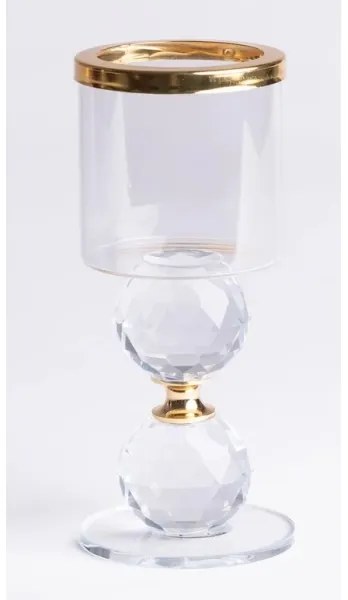 3 darabos aranyszínű gyertyatartó szett