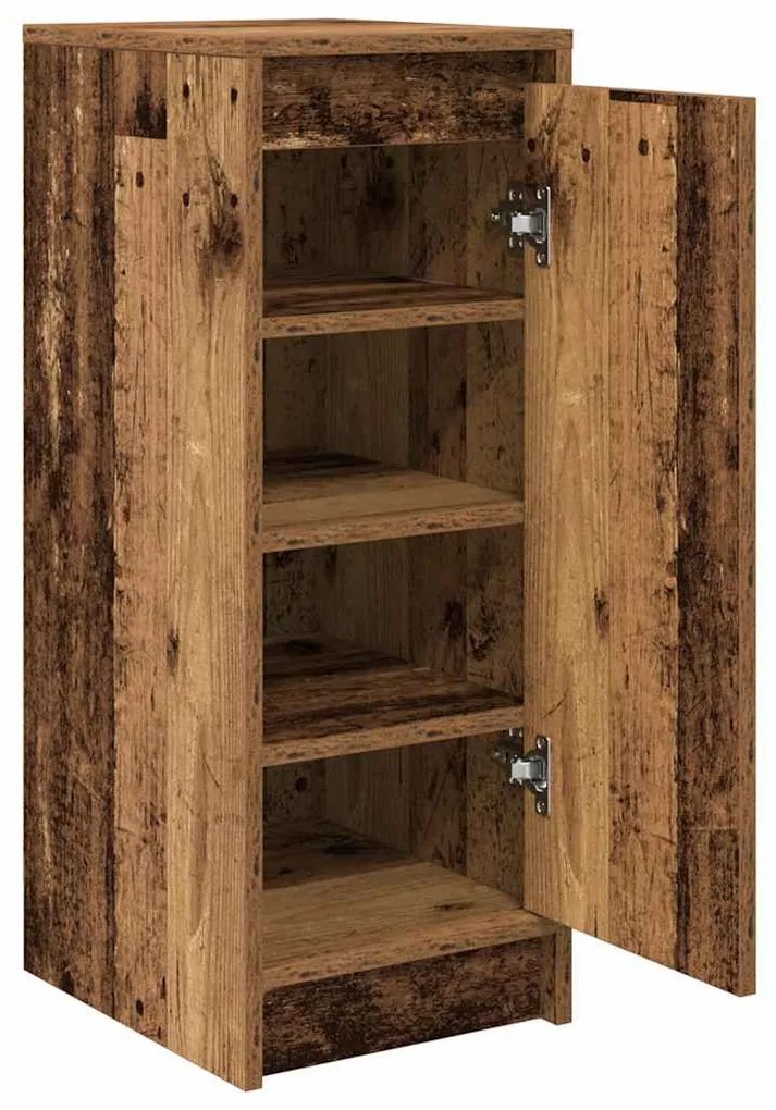 antik fa színű szerelt fa cipősszekrény 29,5x34x76 cm