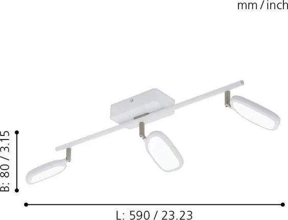 Eglo 97693 - PALOMBARE-C LED RGB spotlámpa 3x5W 230V