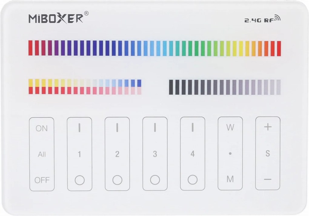 MiLight Led vezérlő panel, 4 zónás, Rgb+cct