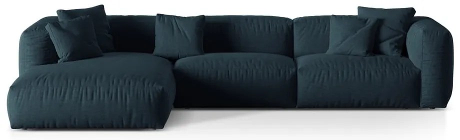 Sötétkék moduláris sarokkanapé (bal oldali) Martina – Micadoni Home