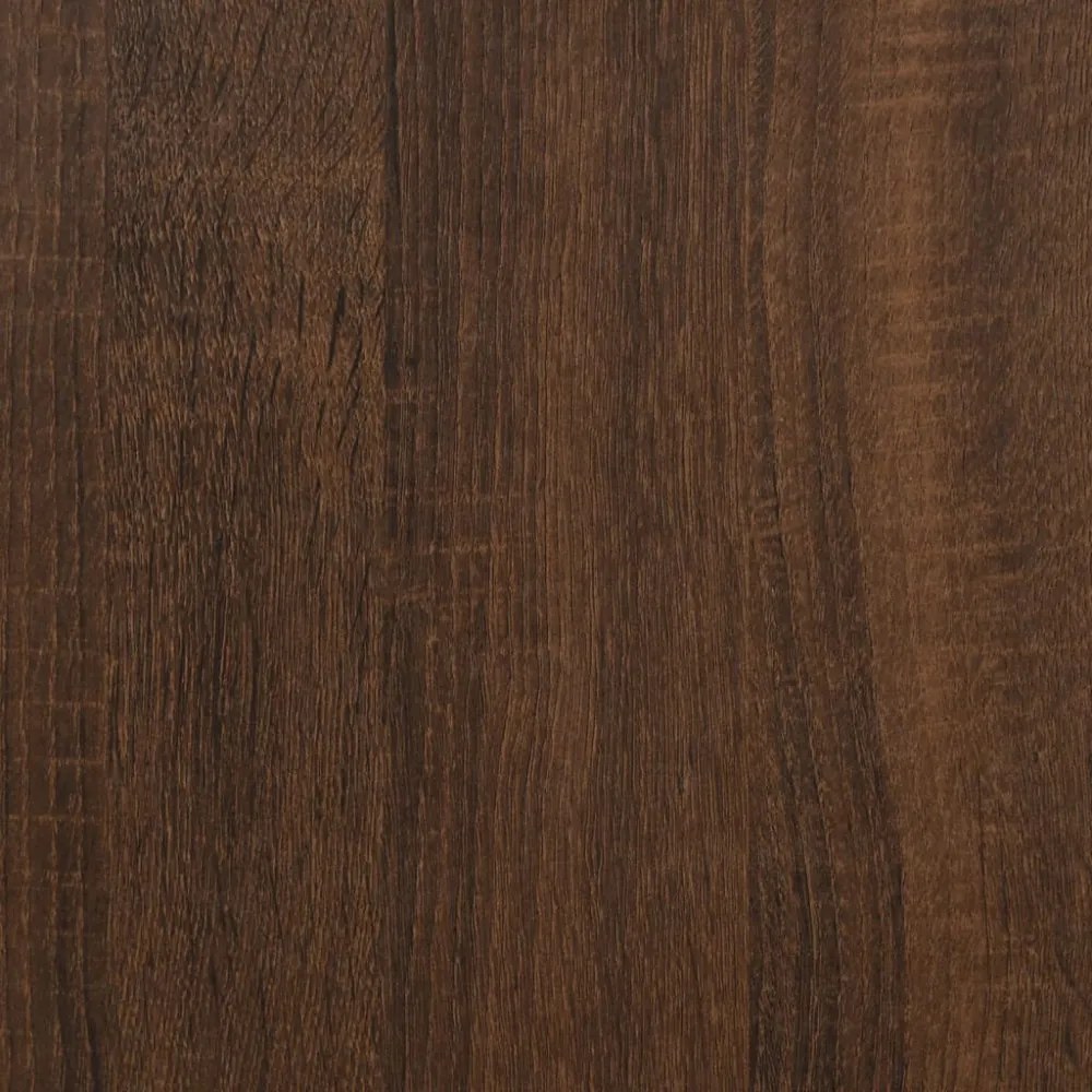 barna tölgy szerelt fa íróasztal polcokkal 102 x 45 x 148 cm