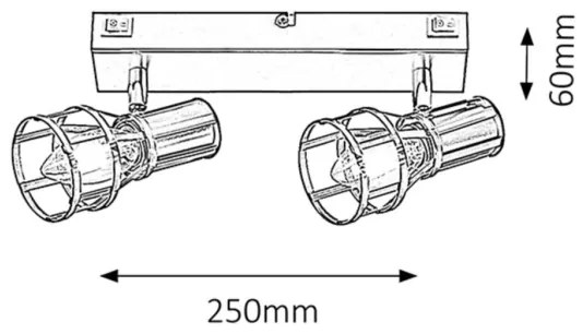 Rabalux 5959 - Spotlámpa ARIA 2xE14/15W