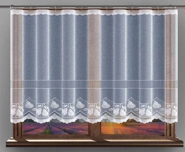 Mg Függöny Gyümölcs 638/68 Fehér 250x130cm kész Skr szalaggal