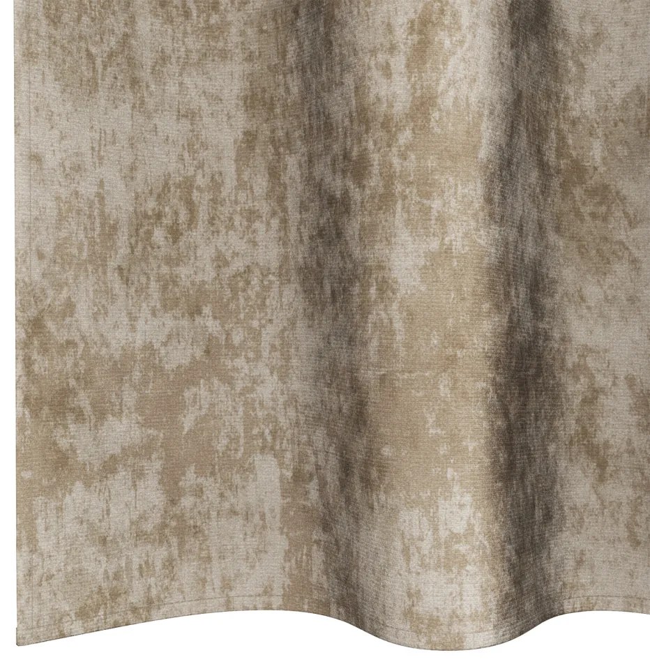 prémium poliészter függöny 2 db szemfüggönnyel Sampanye 225x140 cm