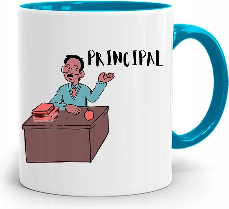 Igazgatónak Kék Principal Bögre Ajándék fényképes nyomtatással