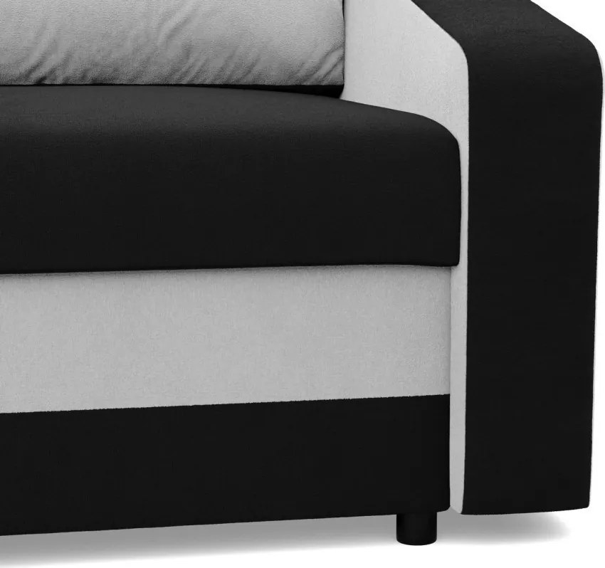 Hewlet fotel, szövet anyag, hab töltet, fekete - fehér