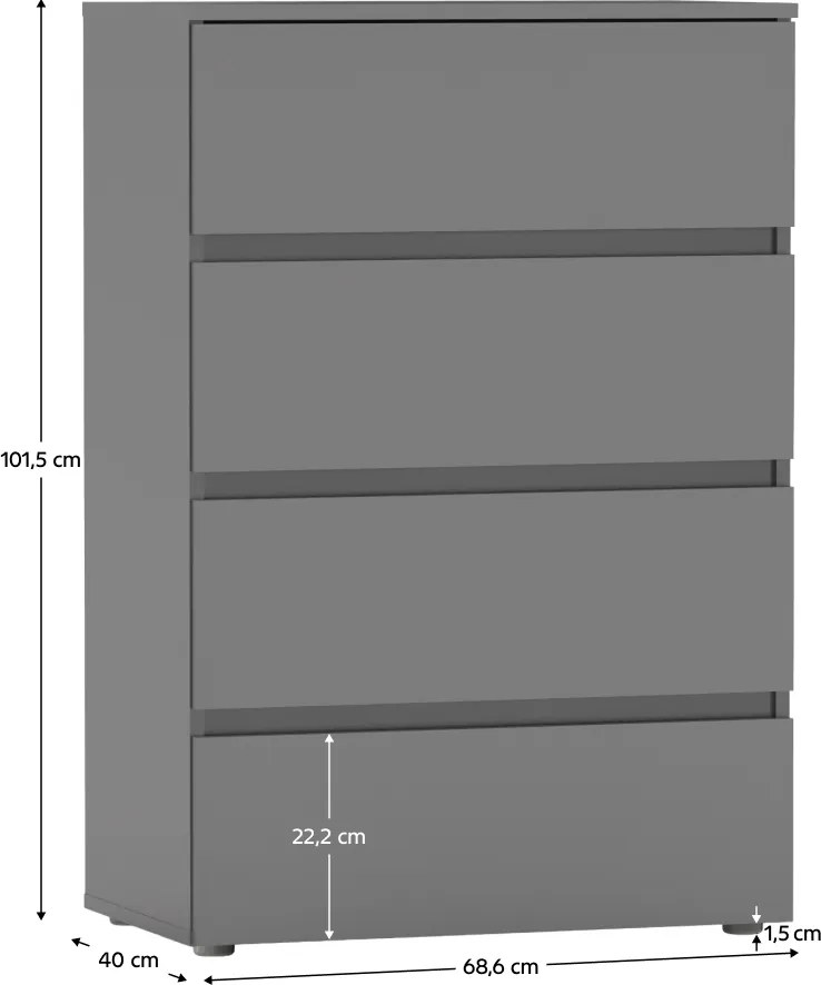 PARMAD komód, grafit
