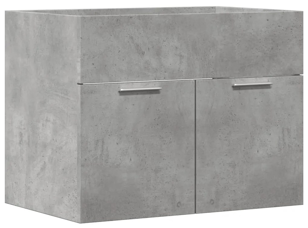 betonszürke szerelt fa mosdószekrény 60 x 38,5 x 46 cm