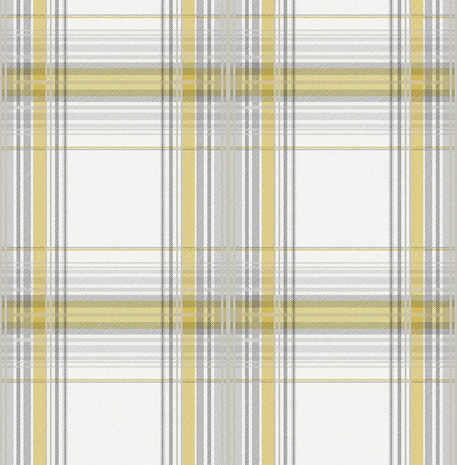 Kockás fali tapéta sárga szürke modern