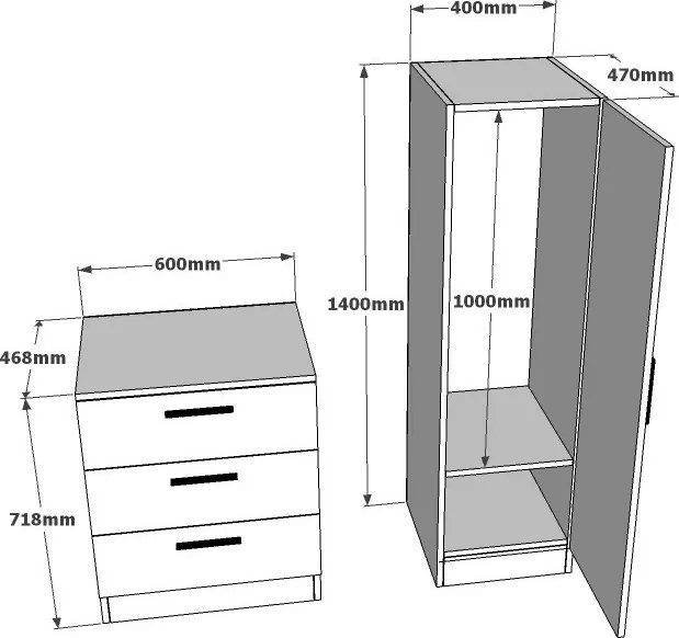 Coco White and Atlantic Pine tükörszekrény