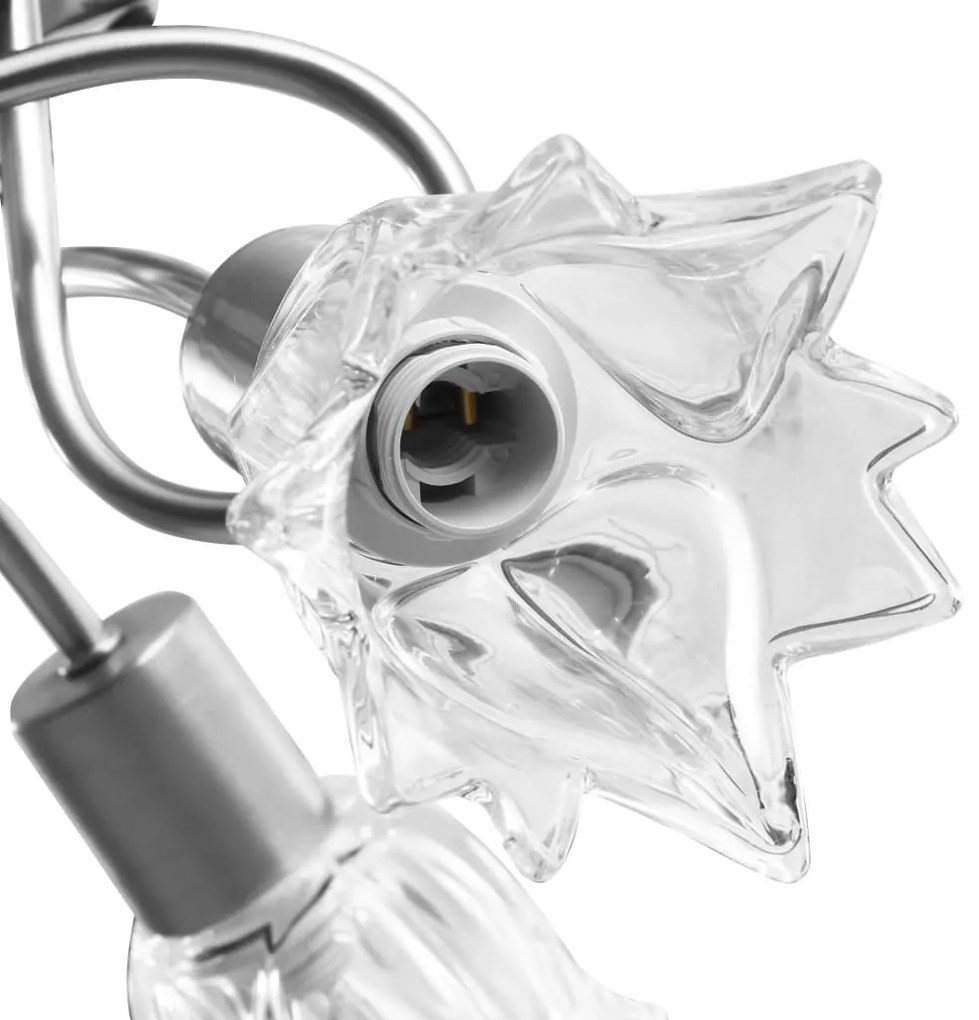 átlátszó üveg lámpaernyős mennyezeti lámpa 3 db E14-es izzóhoz