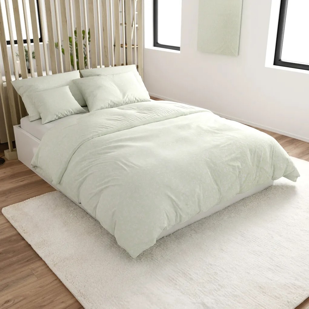 Renforcé pamut ágyneműhuzat GREEN FLOWERS zöld Ágyneműhuzat mérete: 70 x 90 cm | 140 x 200 cm