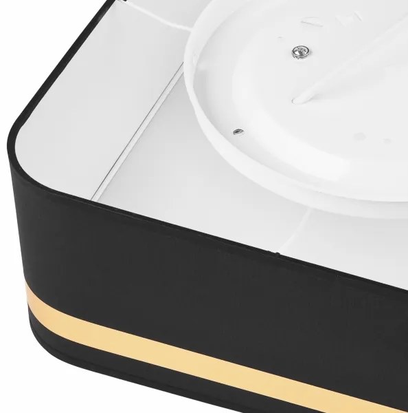 Mennyezeti lámpa SIRJA SQUARE 2xE27/60W/230V 35x35 cm fekete