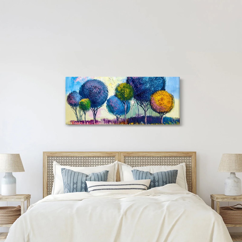 Kupolafák képe, olajfestmény (120x50 cm)