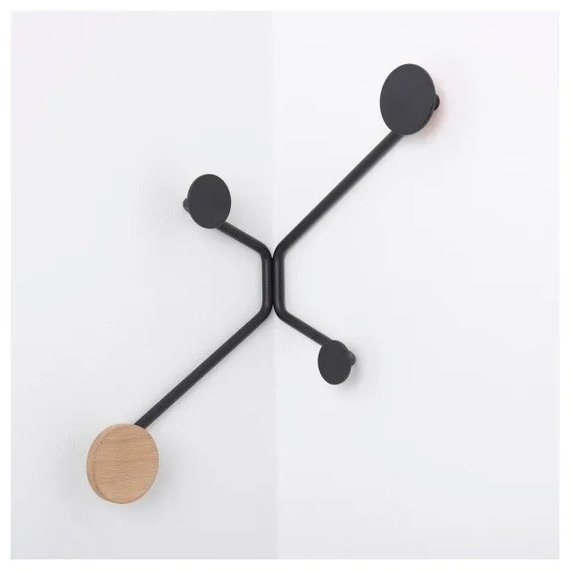 Hook fekete fali akasztó, sarokba - Gazzda