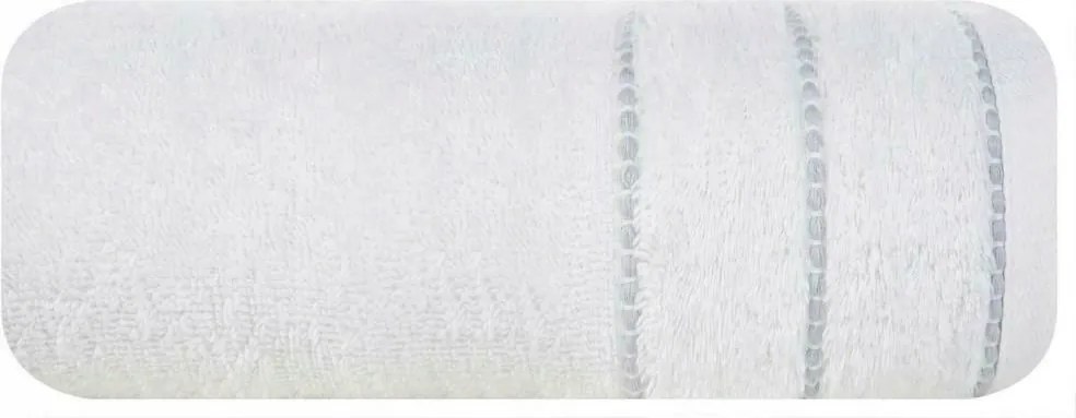 Mari törölköző 50x90 fehér, velúr bordűrrel 500g/m2 Eurofirany