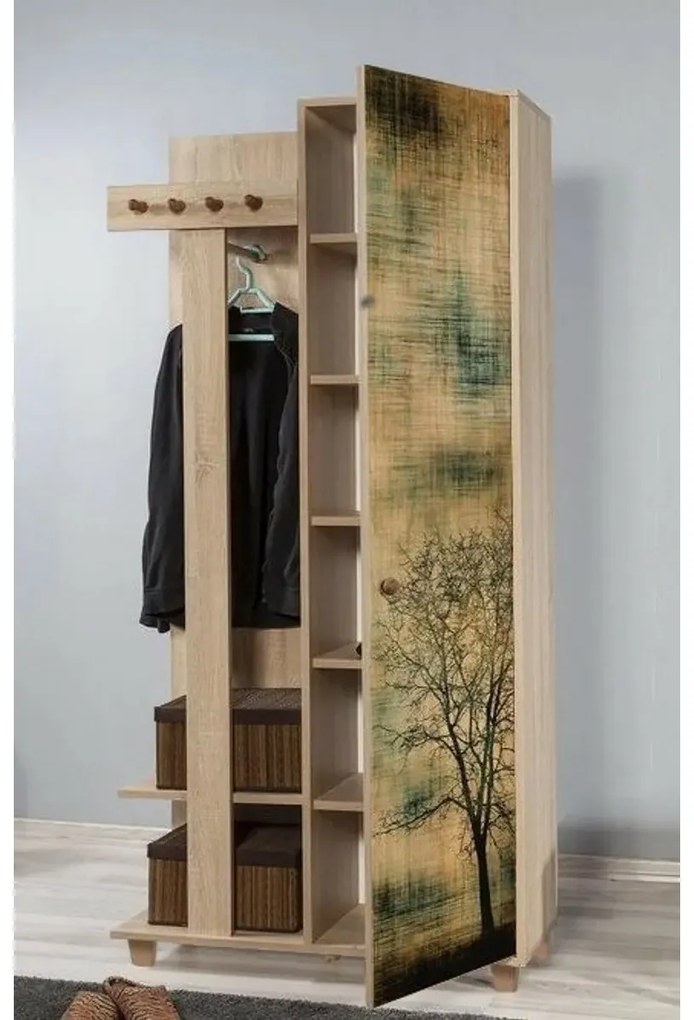 Garmanto Tree Sonoma Oak akasztó szekrénnyel