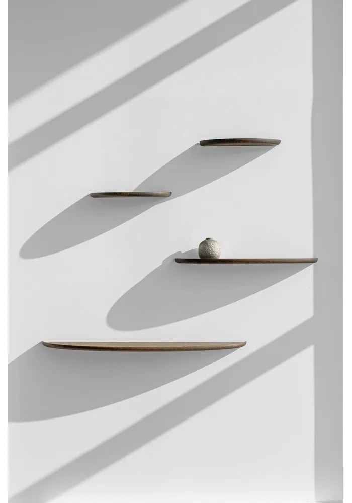 Barna tölgyfa fali polc 100 cm Mu – Gazzda