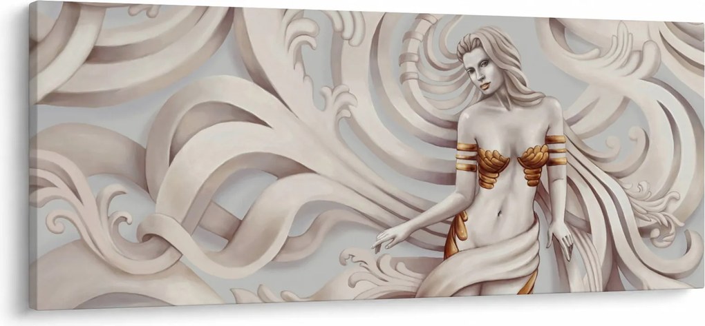 Az istennő képe virágmotívummal (120x50 cm)