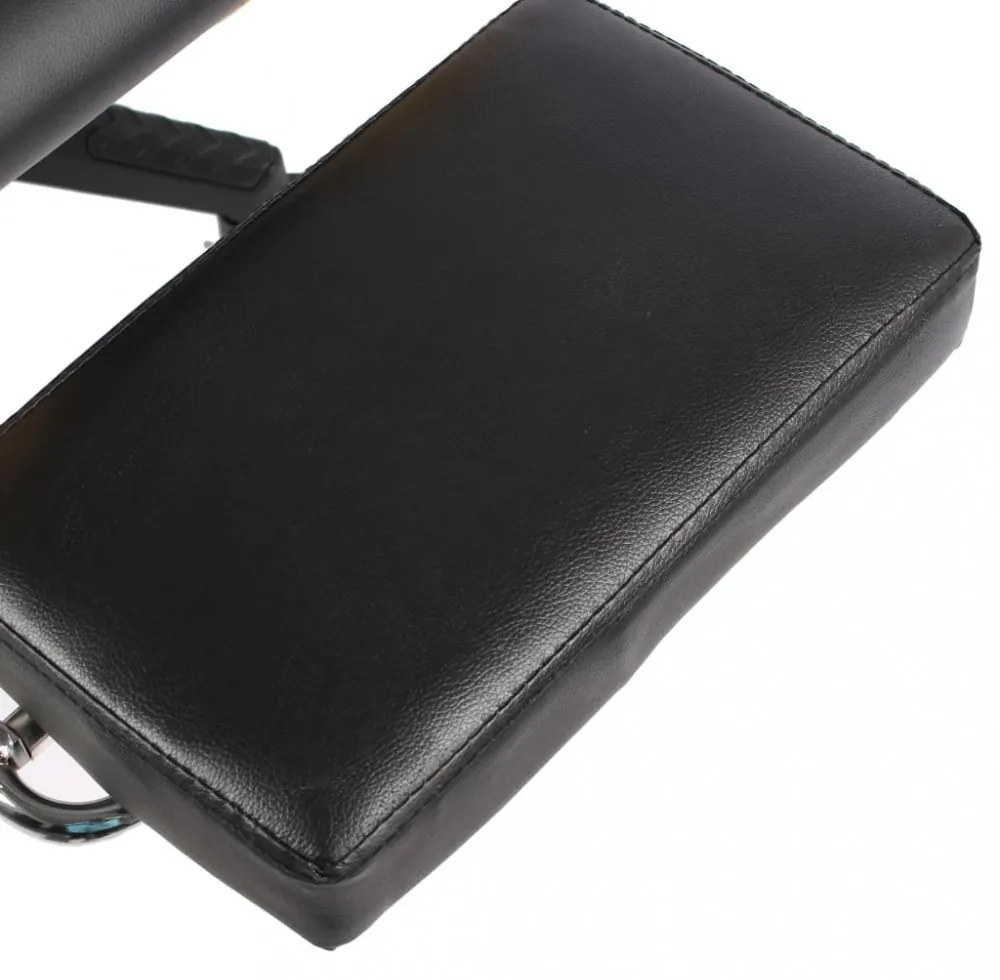 kék PVC forgó gamer szék lábtartóval