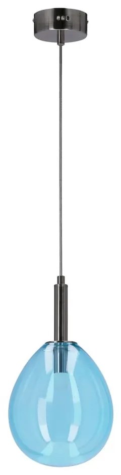 Kék LED függőlámpa üveg búrával Lukka – Candellux Lighting