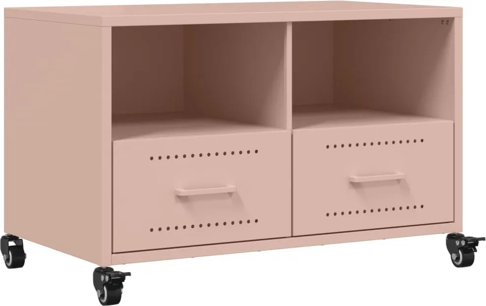vidaXL rózsaszín acél TV-szekrény 68 x 39 x 43,5 cm