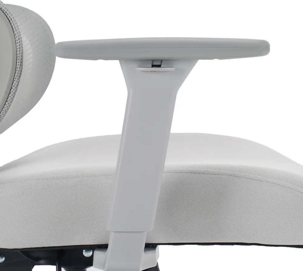 Irodai szék, világosszürke/szürke, teherbírás 150 kg, ERMEN