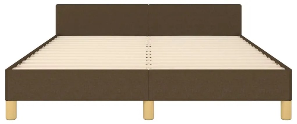 sötétbarna szövet ágykeret matrac nélkül 140 x 200 cm