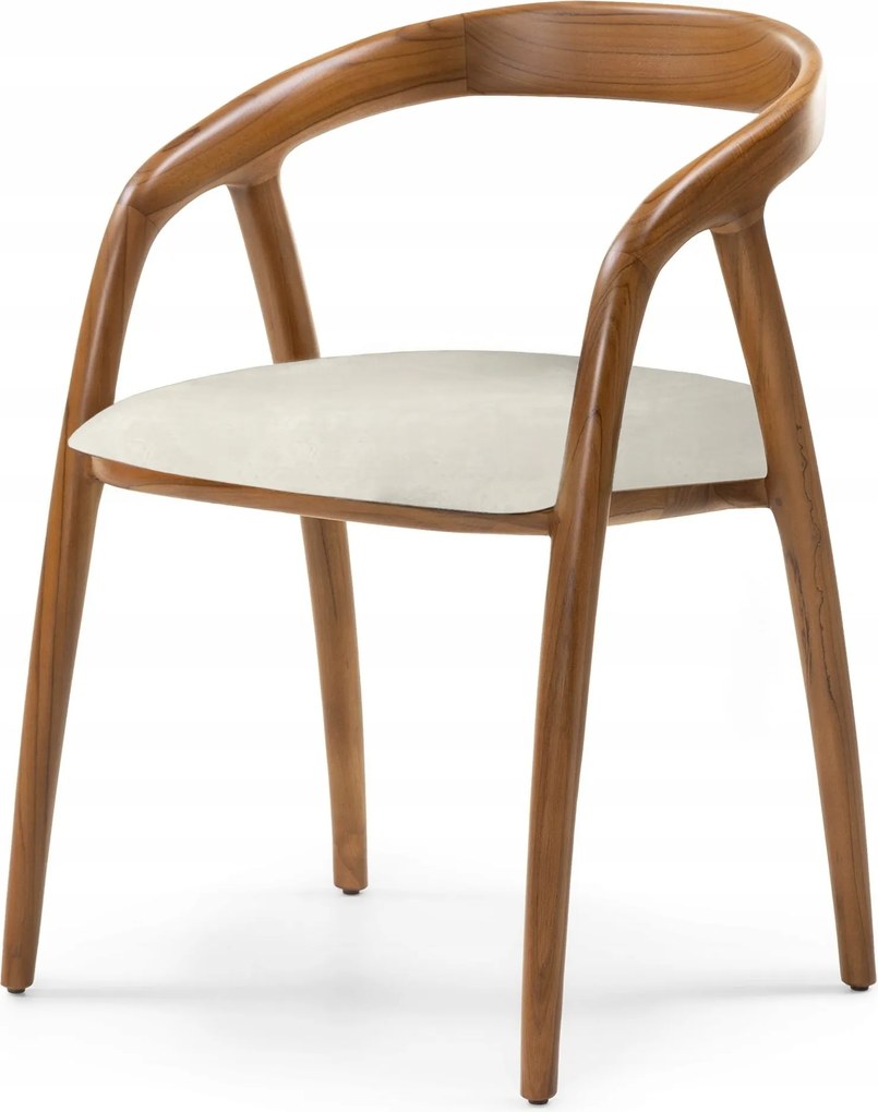 Sande étkezőszék tömörfából, barna/krémszínű