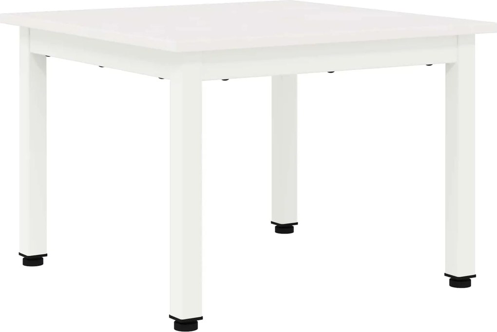 vidaXL Dohányzóasztal Fehér 50 x 50 x 36 cm Tömör fenyőfa