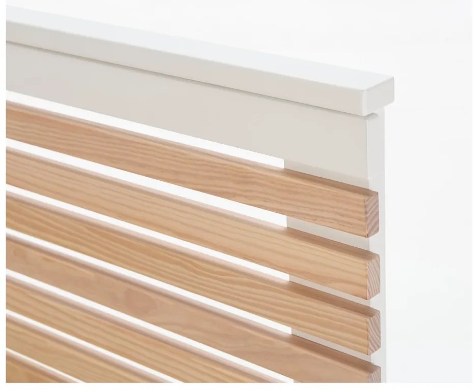 Fehér franciaágy ágyráccsal 140x190 cm Vectra – Marckeric