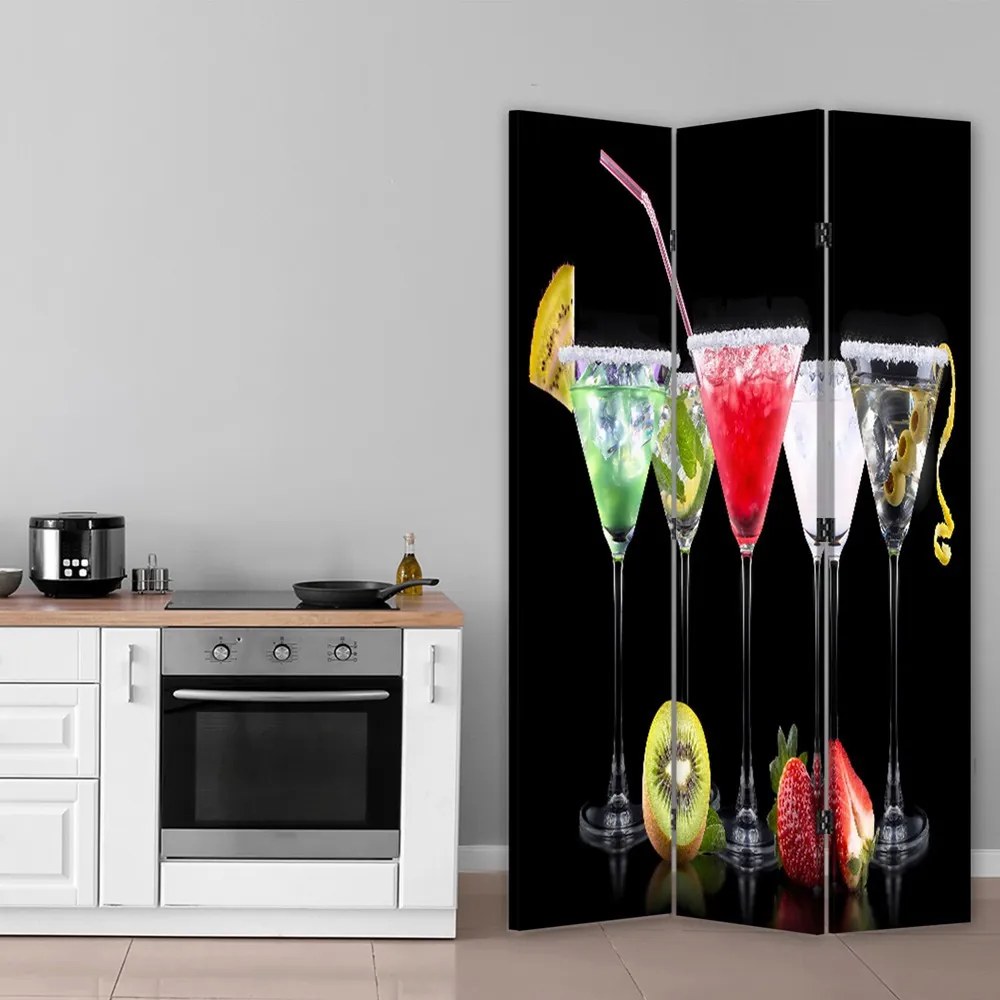 Gario Paraván Italok és gyümölcsök Méret: 110 x 170 cm, Kivitelezés: Forgó paraván 360°
