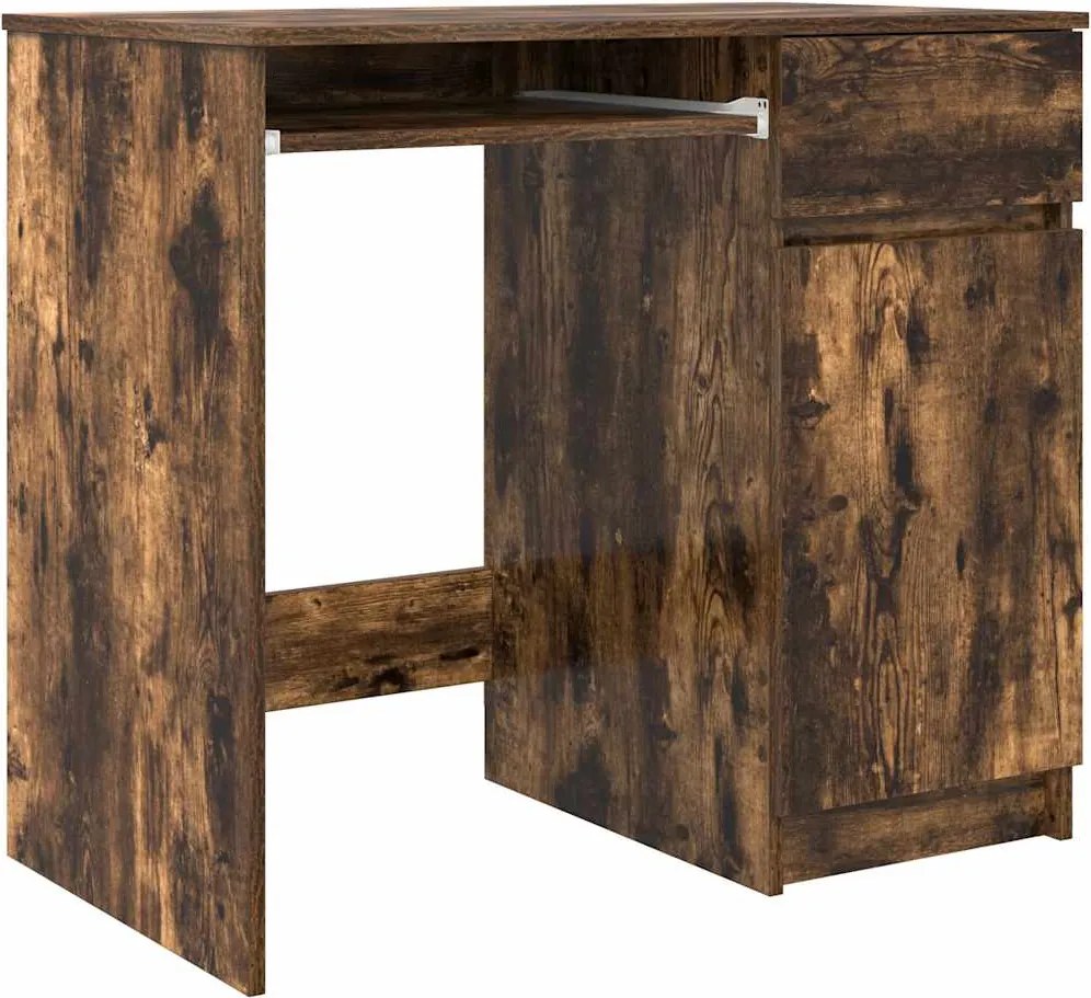vidaXL füstös tölgy színű szerelt fa íróasztal 86x49x76 cm