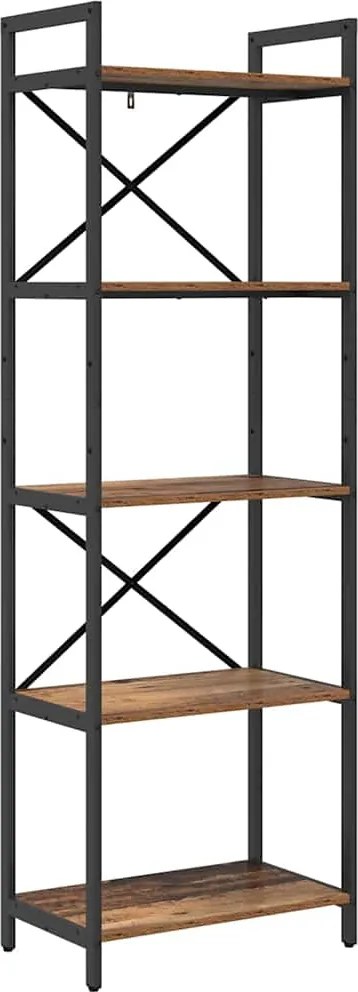 vidaXL Könyvespolc Öreg fa 56 x 34 x 171 cm Faanyag