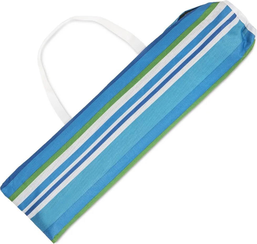 Összecsukható tengerparti napozóágy SAND, kék-fehér