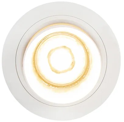 Modern beépíthető spotlámpa kerek fehér dönthető - Installa