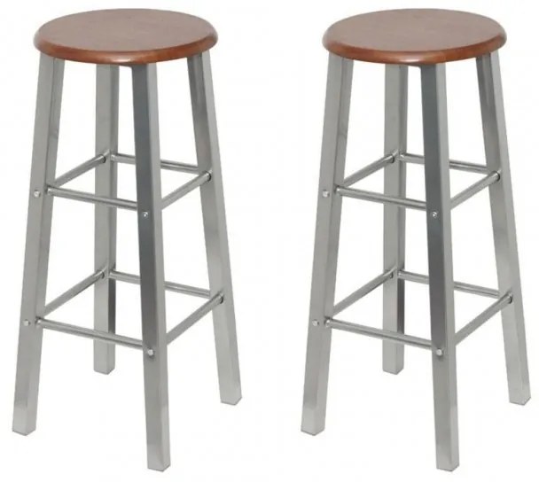 2 db fém bárszék MDF ülőfelülettel