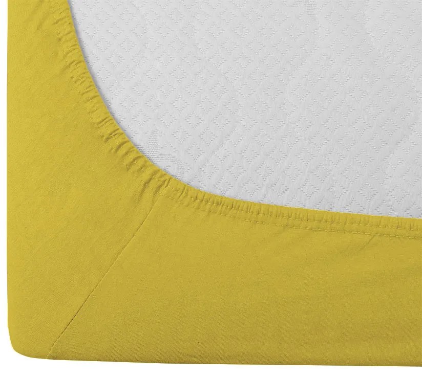 Jersey sárga lepedő 90x200 cm