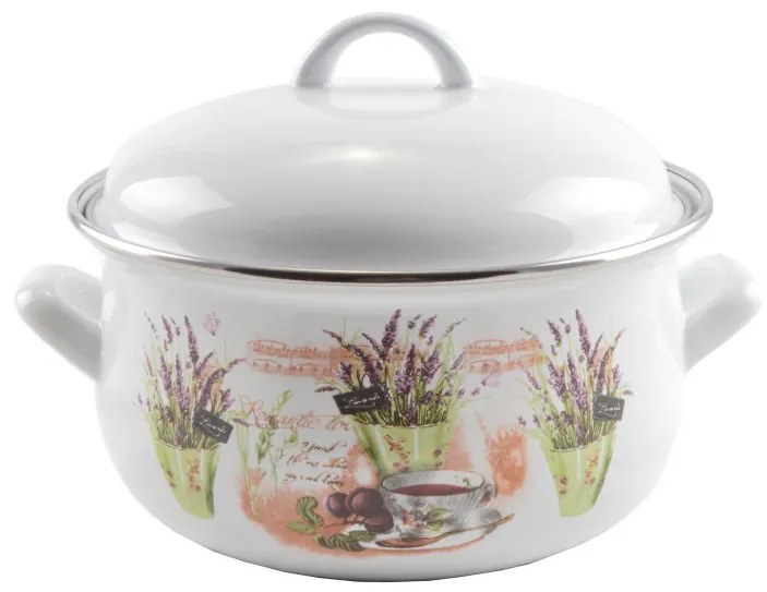 Perfect Home Levendula Zománcozott lábas 18 cm+fedő 13467
