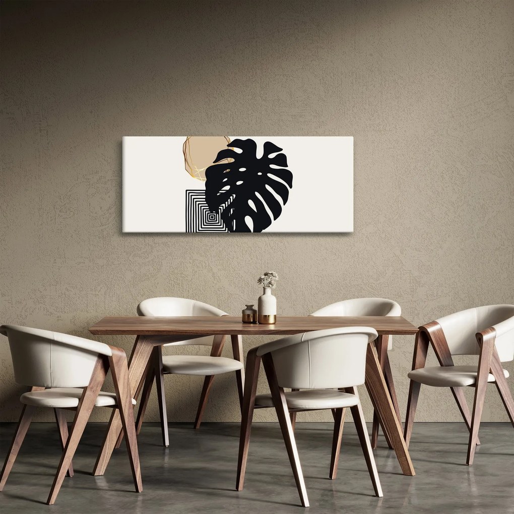 Kép - Absztrakció trópusi levelekkel N⁰2 (120x50 cm)