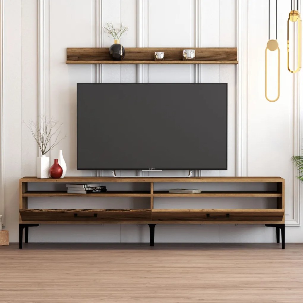 Istanbul TV-állvány, dió, 180 cm – TR845HCT3098